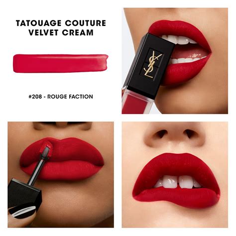 ysl tatouage couture velvet cream 208|ysl lip cream.